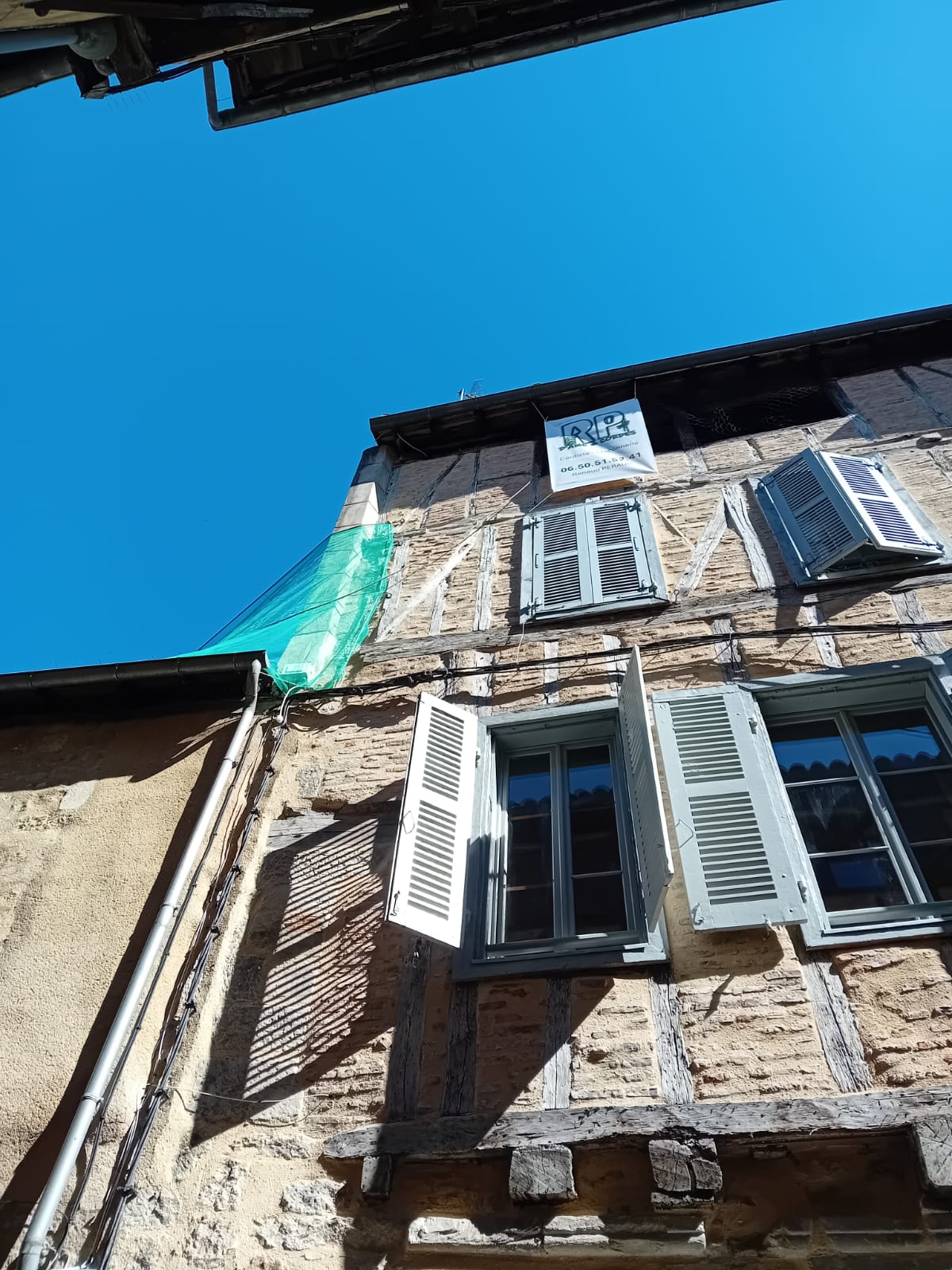 maçonnerie par cordiste sur façade